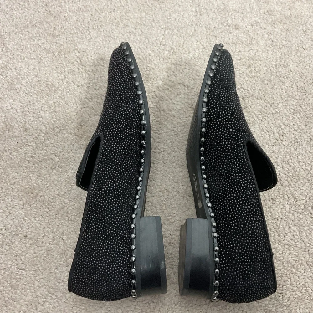 Adrianna Papell Leather Prince Studded Embellished Loafers Dress‎ Shoes 6.5M